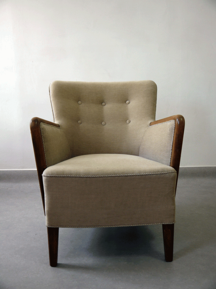 Danish – Pair of Upholstered Armchairs