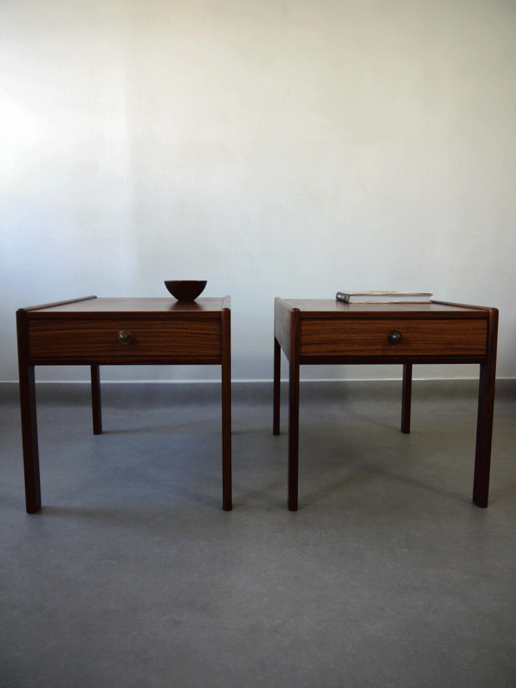 Lammhult Mobler – Rosewood Bedside Drawer Units