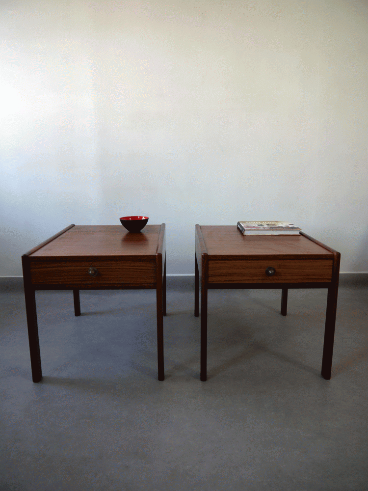 Lammhult Mobler – Rosewood Bedside Drawer Units