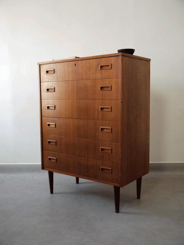 Danish – Teak Tall Drawer Unit