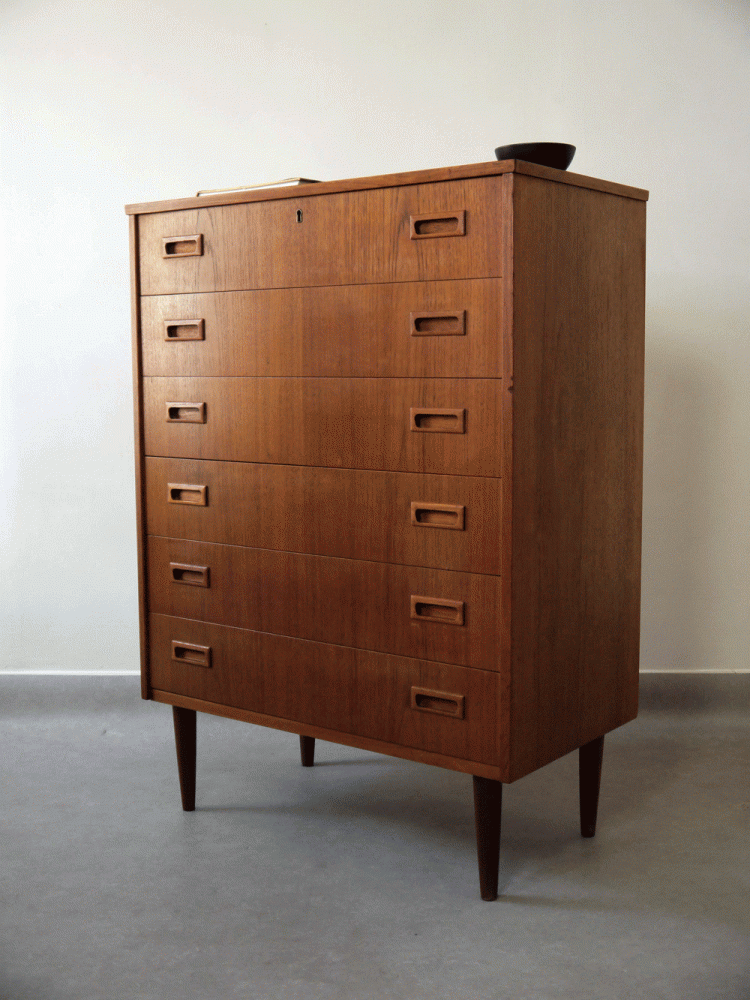 Danish – Teak Tall Drawer Unit