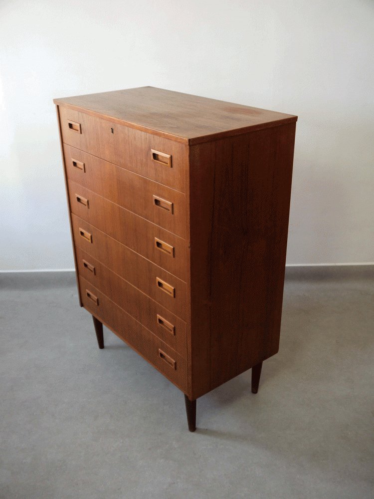 Danish – Teak Tall Drawer Unit