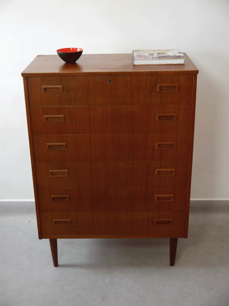 Danish – Teak Tall Drawer Unit