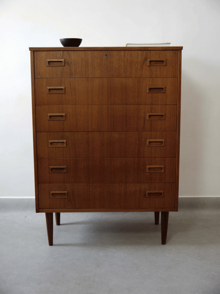 Danish – Teak Tall Drawer Unit