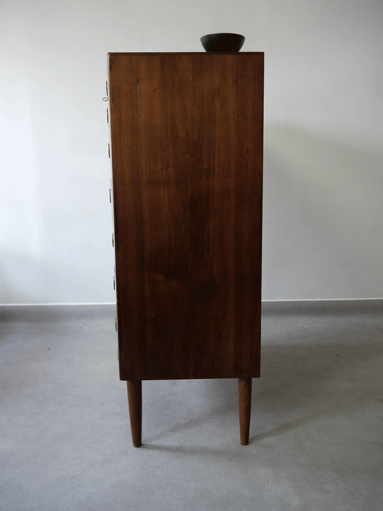 Danish – Walnut Bow Fronted Chest