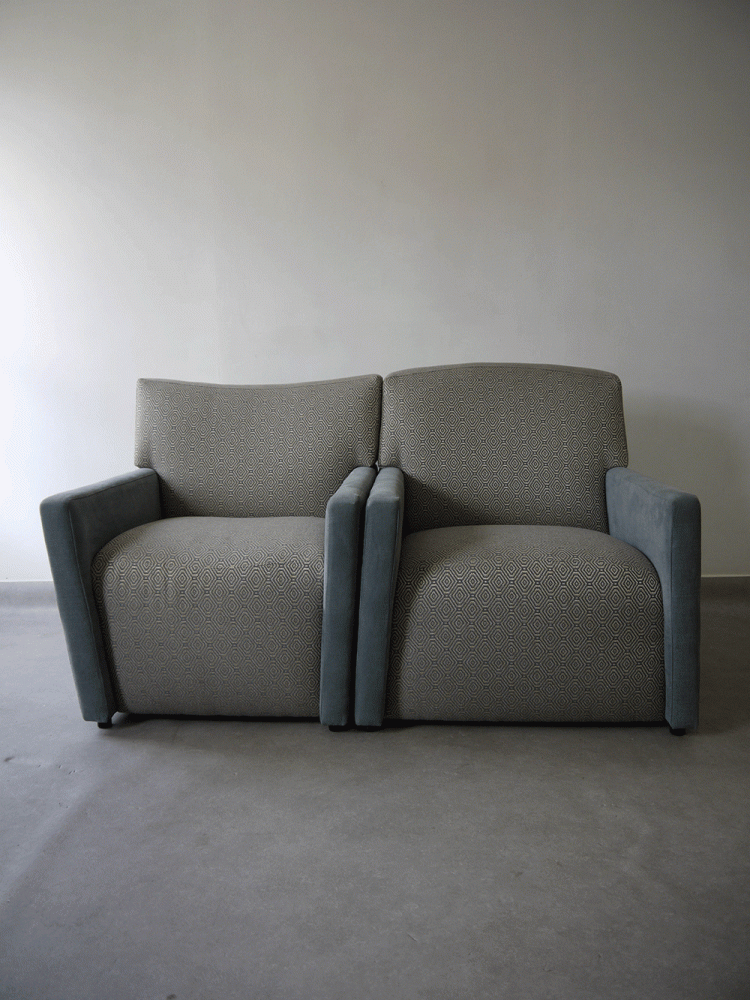 Edward Wormley Style – Pair of Interlocking Lounge Chairs