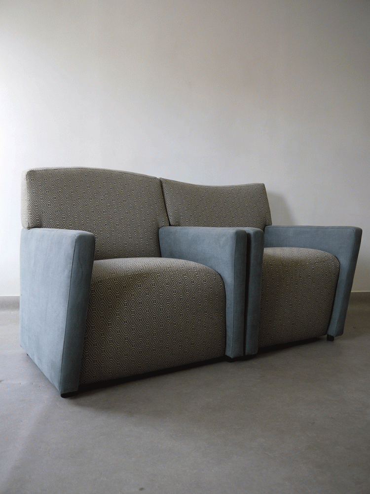 Edward Wormley Style – Pair of Interlocking Lounge Chairs