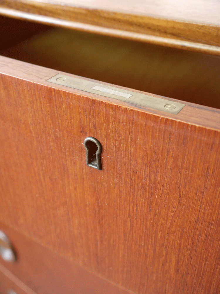 Danish – Bow Fronted Tall Drawer Unit