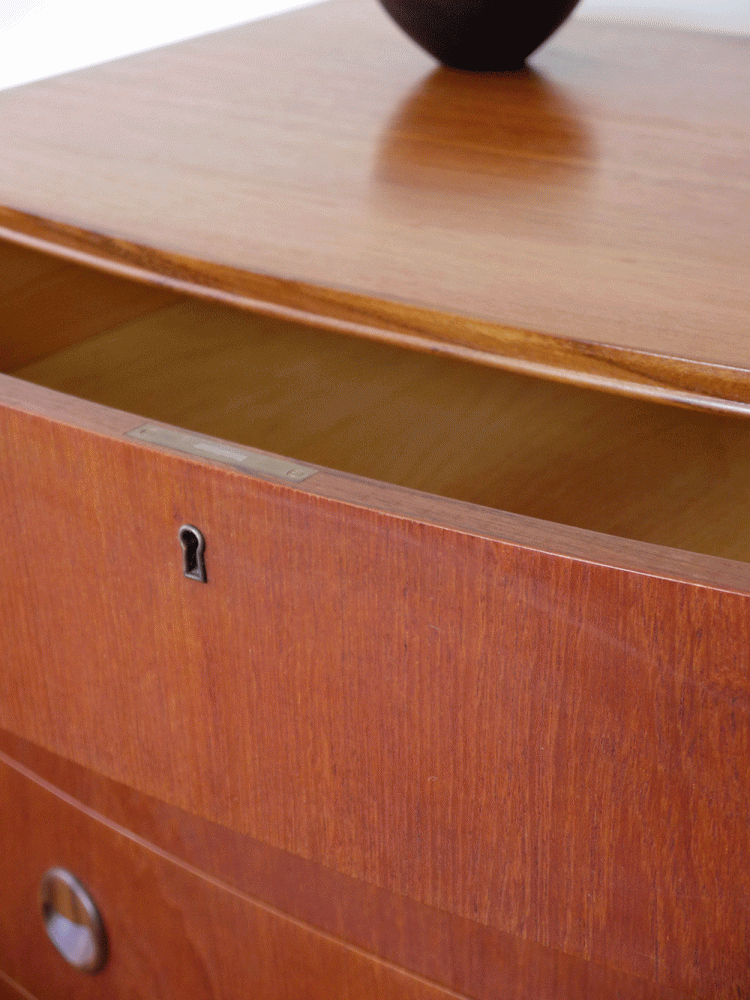 Danish – Bow Fronted Tall Drawer Unit