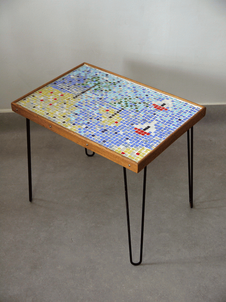 Swedish – Mosaic Tile and Wire Table