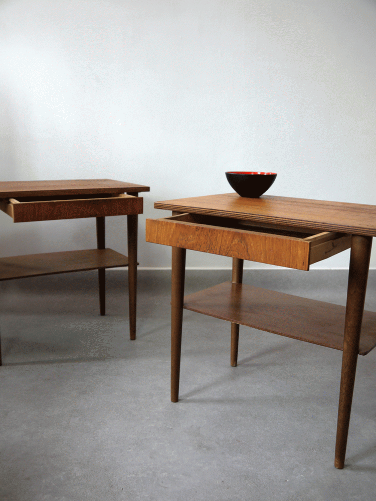 Danish – Pair of Bedside Tables