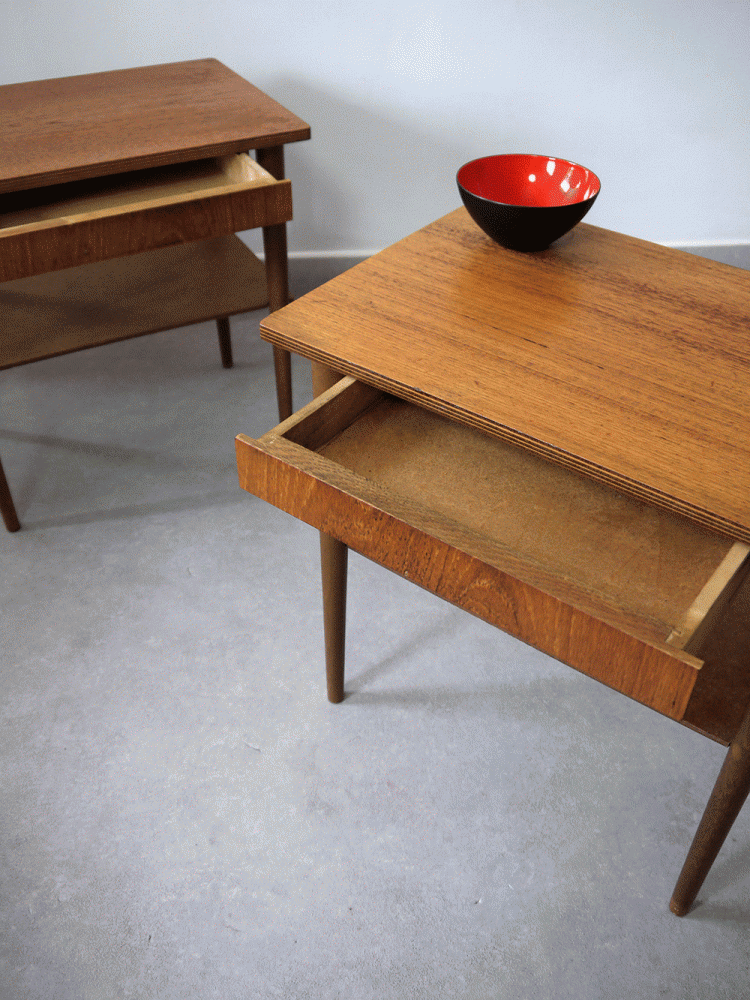 Danish – Pair of Bedside Tables
