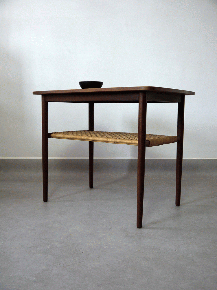 Danish – Rattan Coffee Side Table
