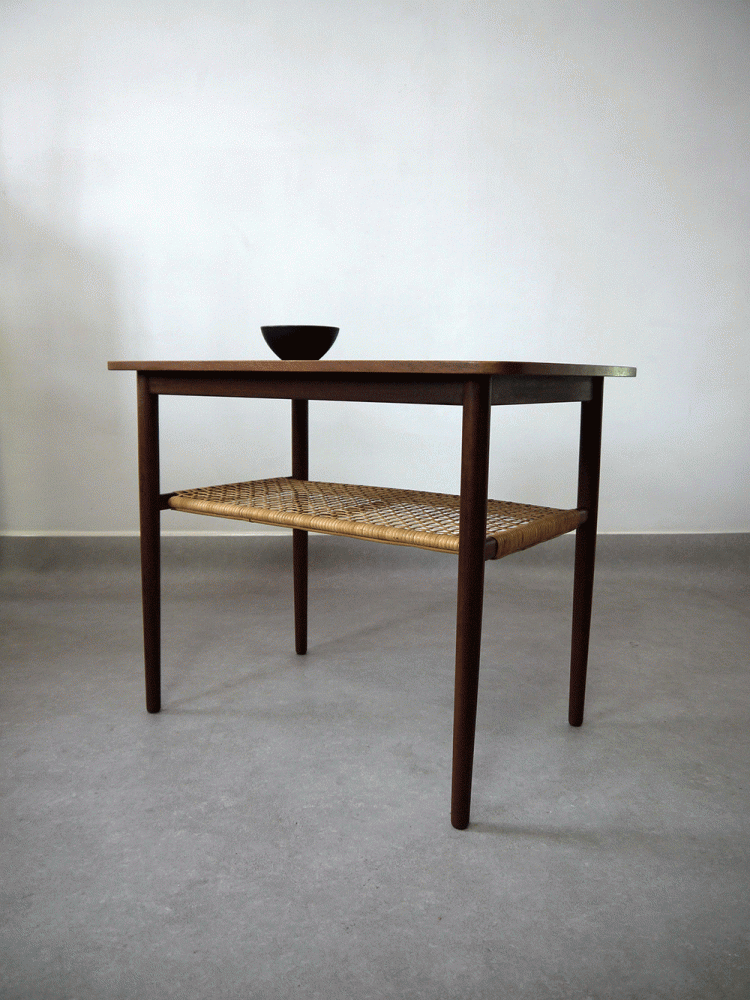 Danish – Rattan Coffee Side Table