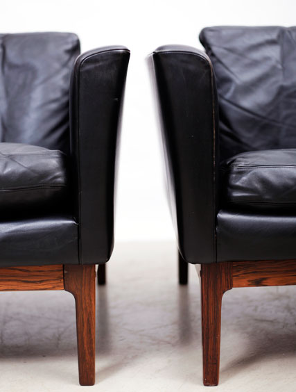 Pair – Leather Easy Chairs