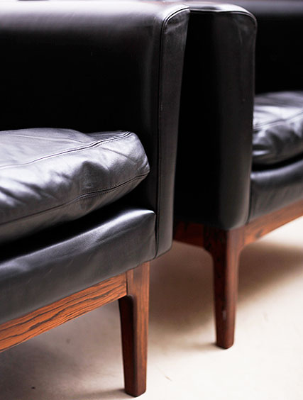 Pair – Leather Easy Chairs