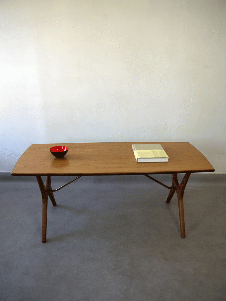 J O Carlssons – Swedish Oak and Brass Coffee Table