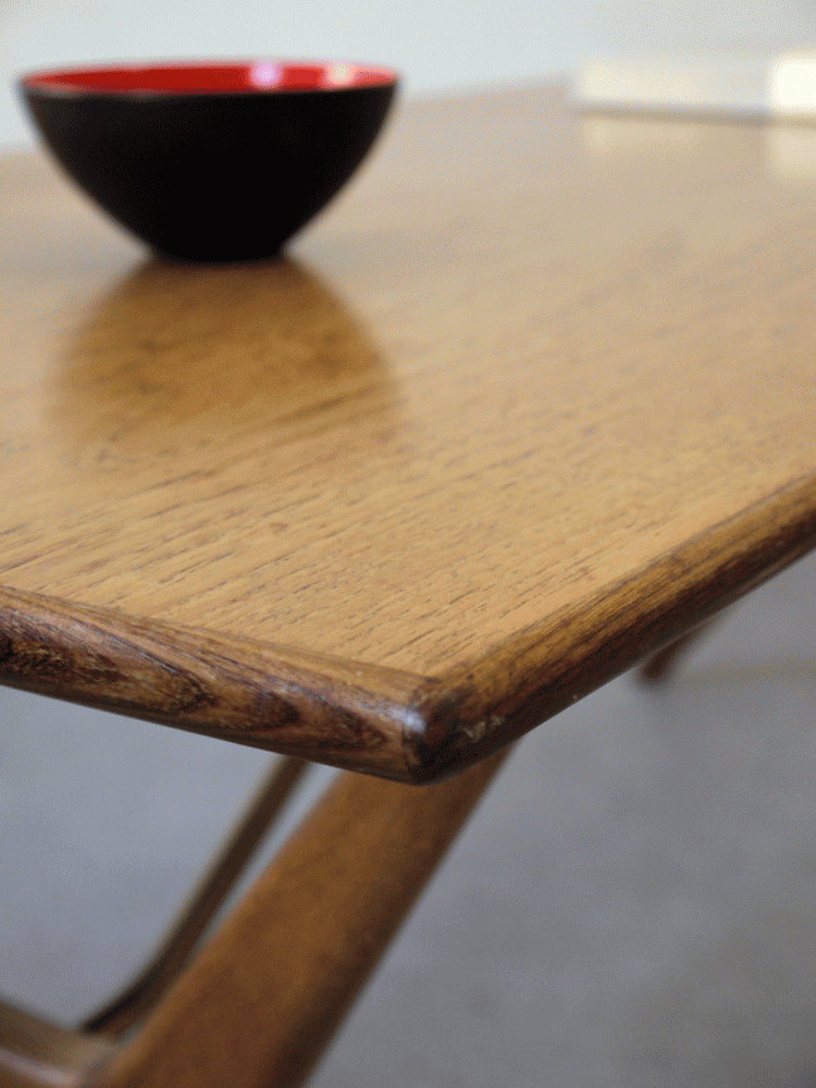 J O Carlssons – Swedish Oak and Brass Coffee Table