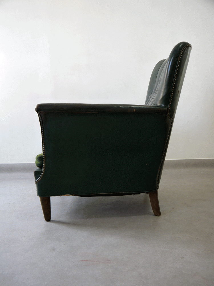 Danish – Leather Wing Chair