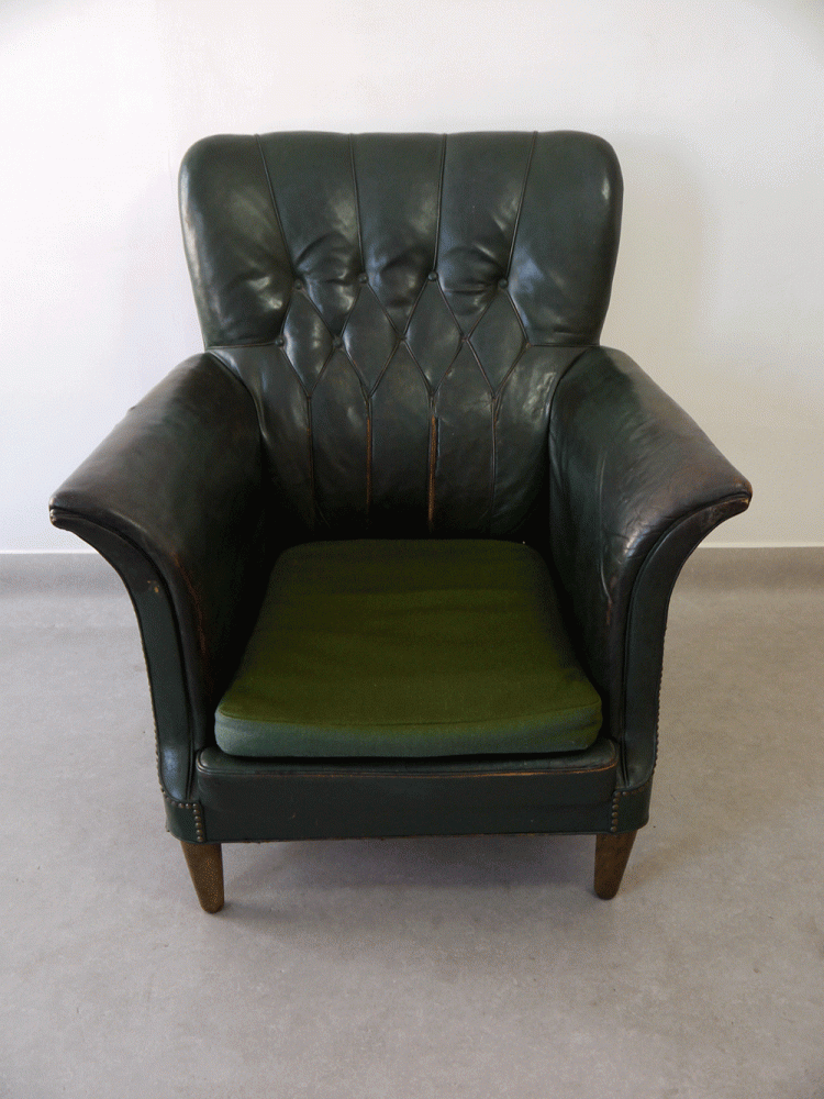 Danish – Leather Wing Chair