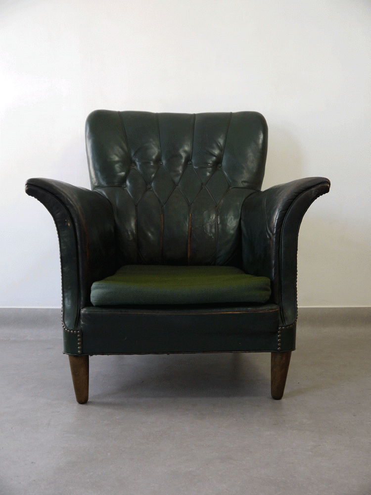 Danish – Leather Wing Chair