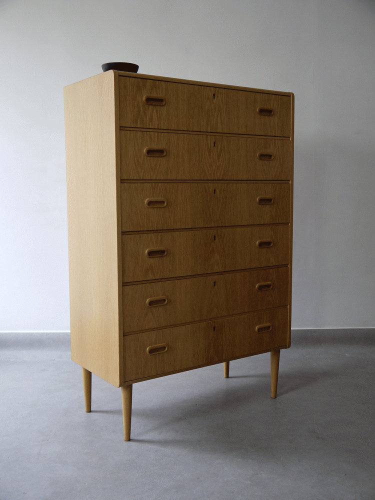 Danish – Oak Tall Drawer Unit