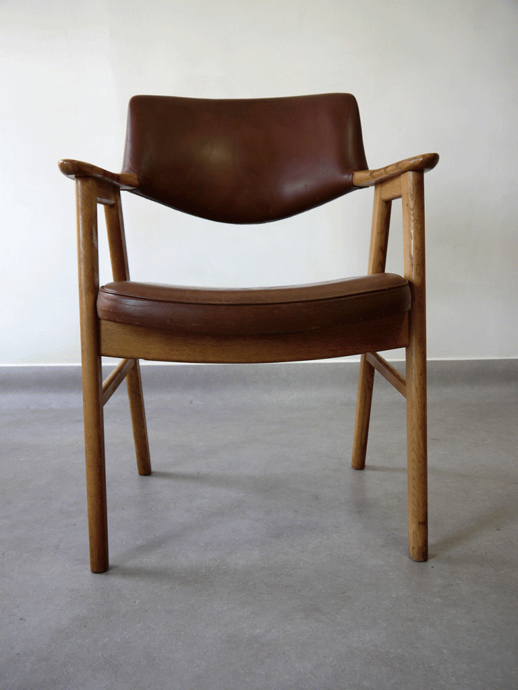 Erik Kirkgaard – Oak and Leather Armchair