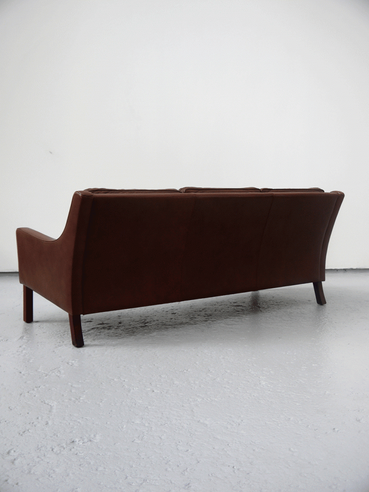 Danish – Leather Three Seat Sofa
