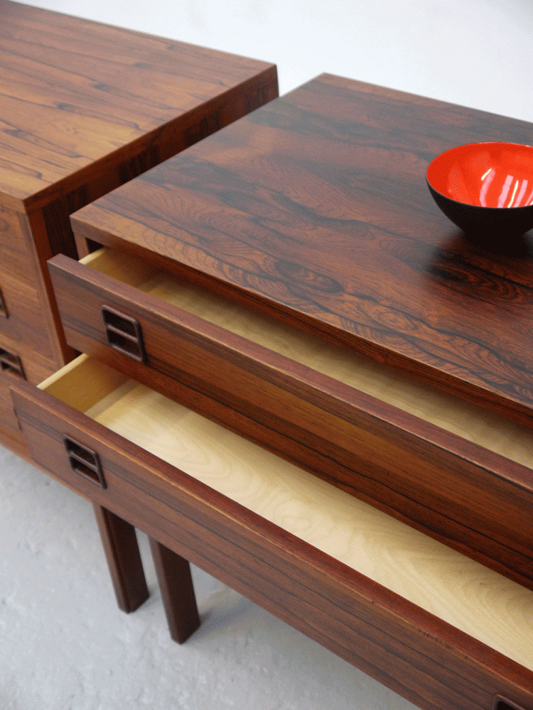 Danish – Match Pair of Rosewood Drawer Units