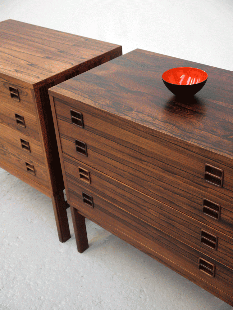 Danish – Match Pair of Rosewood Drawer Units