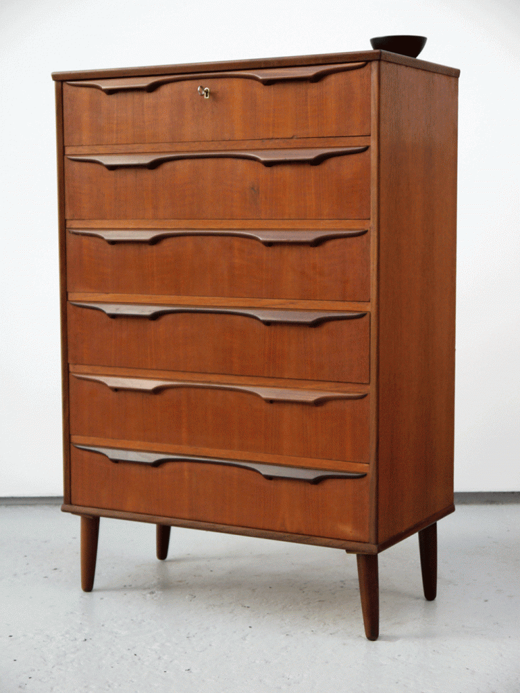 Danish – Large Teak Tall Drawer Unit