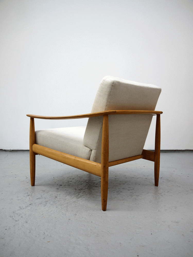 Danish – Beech Upholstered Lounge Chair