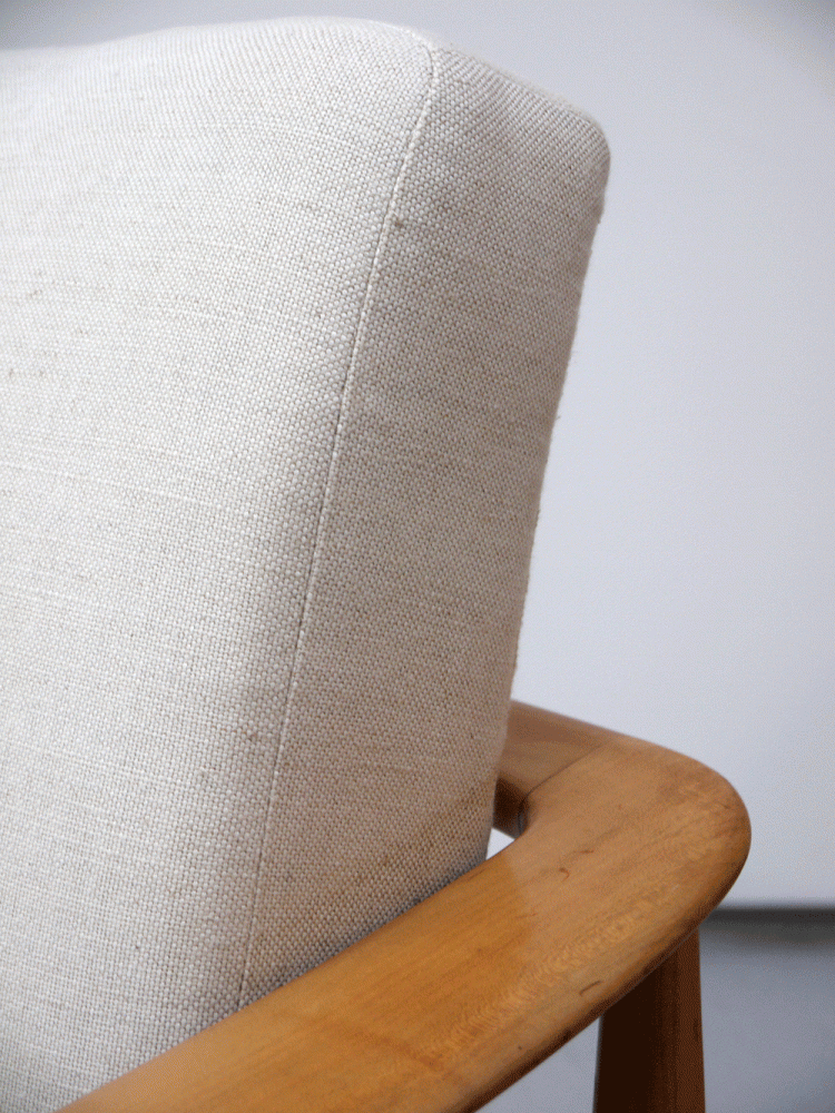 Danish – Beech Upholstered Lounge Chair