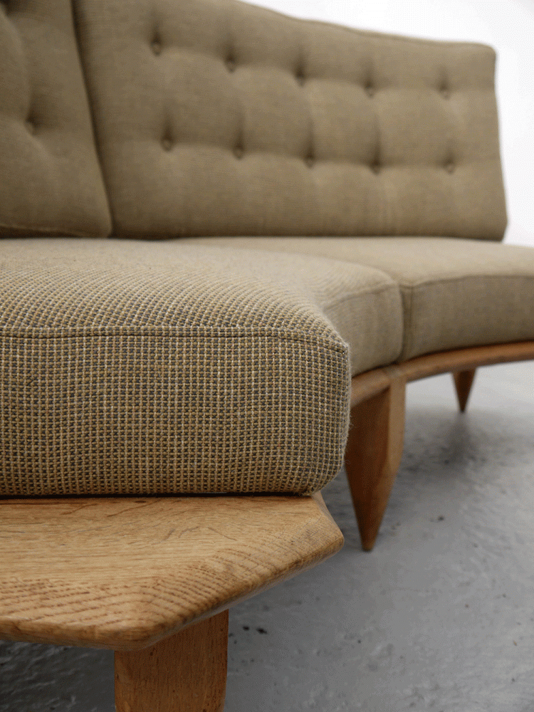Guillerme et Chambron – Curved Oak Sofa