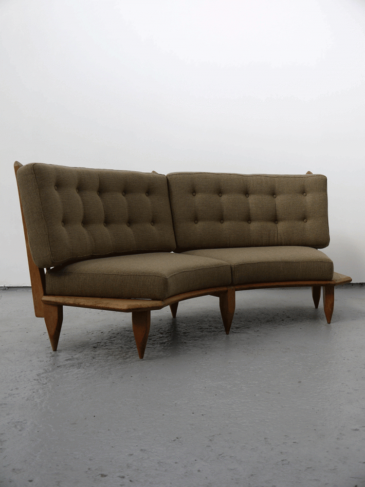 Guillerme et Chambron – Curved Oak Sofa