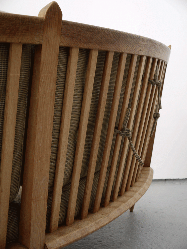 Guillerme et Chambron – Curved Oak Sofa