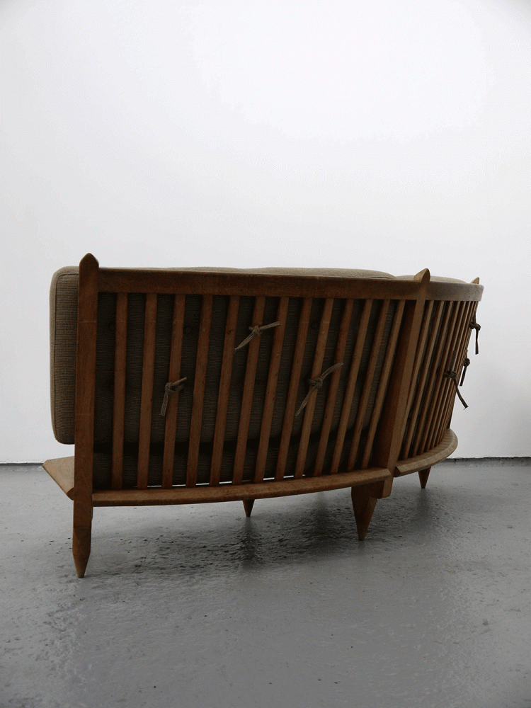 Guillerme et Chambron – Curved Oak Sofa