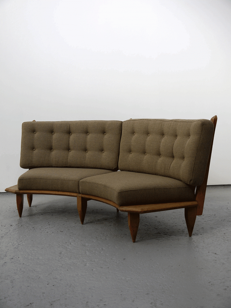 Guillerme et Chambron – Curved Oak Sofa