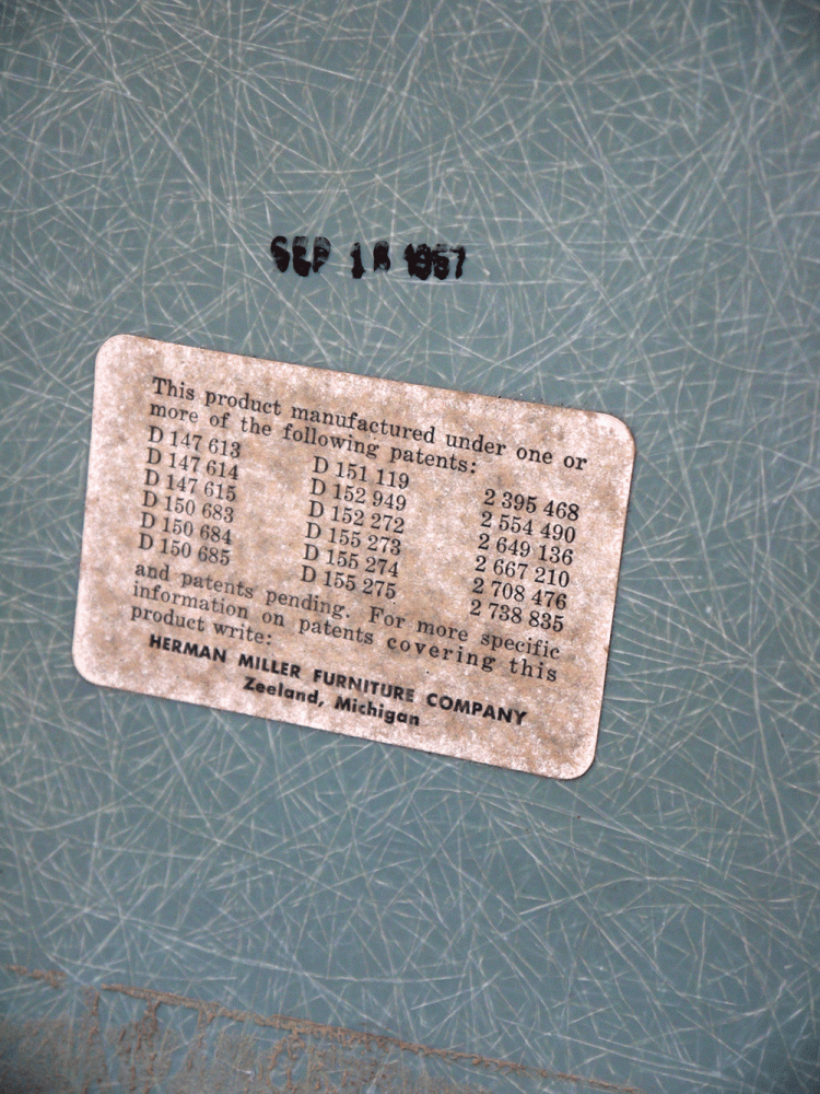 Charles and Ray Eames – Original 1957 Seafoam Shell Chair