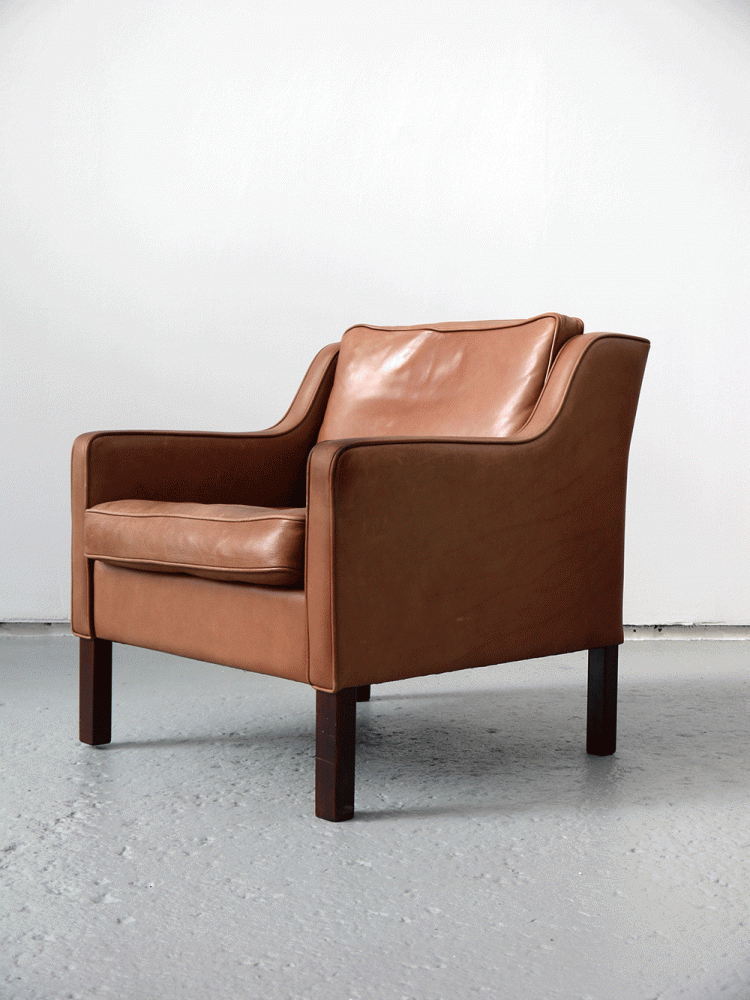 Borge Mogensen – Tan Leather Lounge Chairs