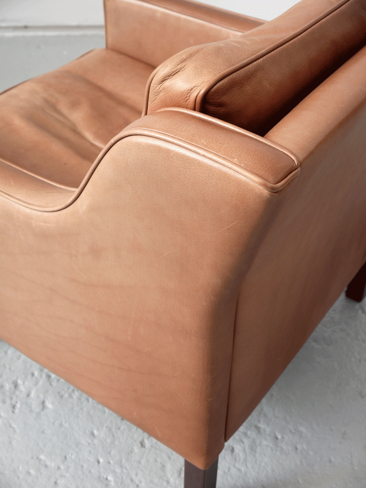 Borge Mogensen – Tan Leather Lounge Chairs