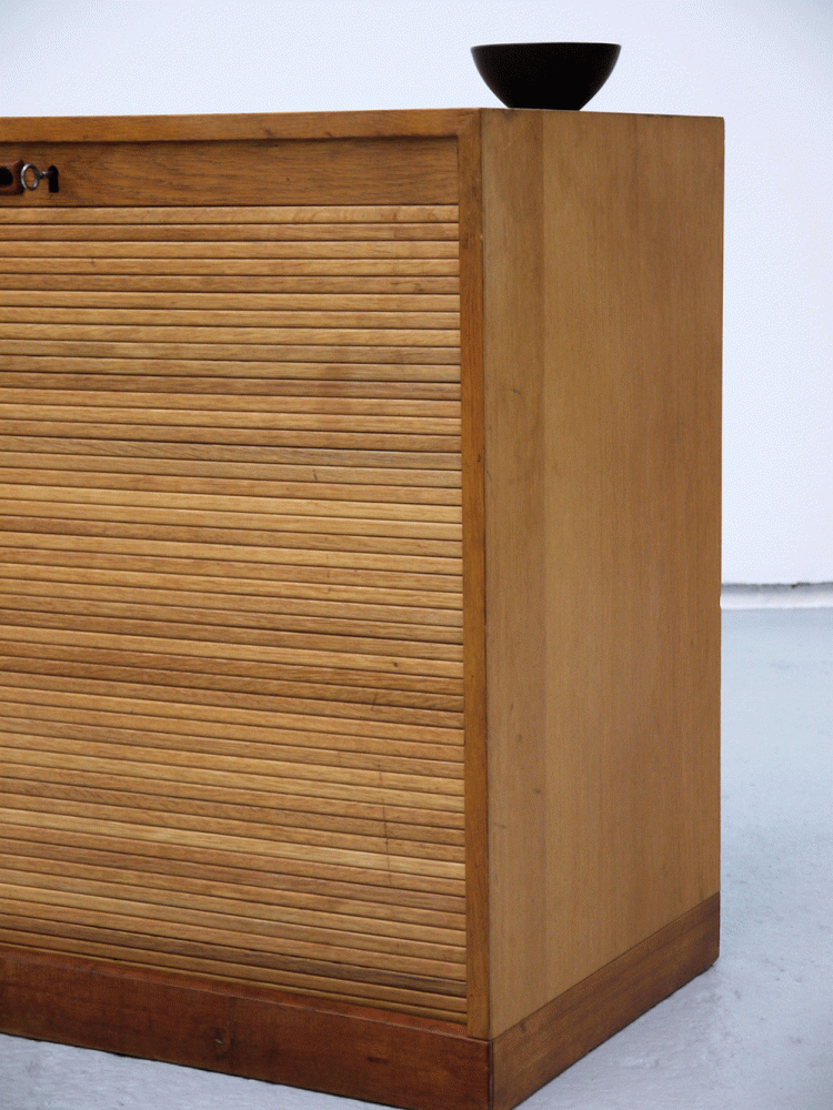 British – Oak Tambour Door Haberdashery Unit