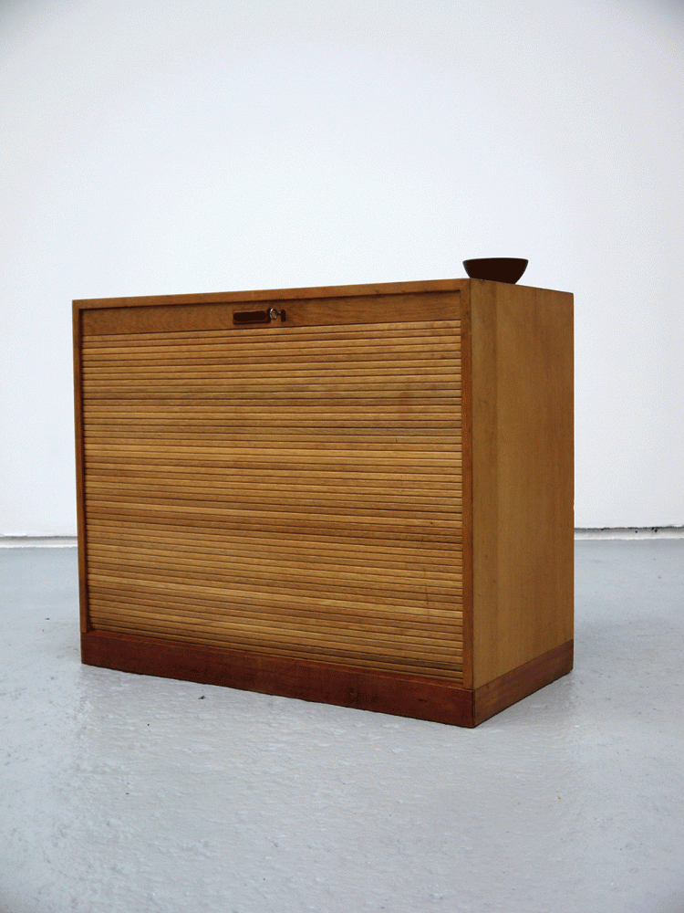 British – Oak Tambour Door Haberdashery Unit