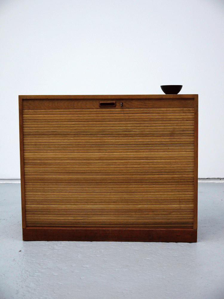 British – Oak Tambour Door Haberdashery Unit