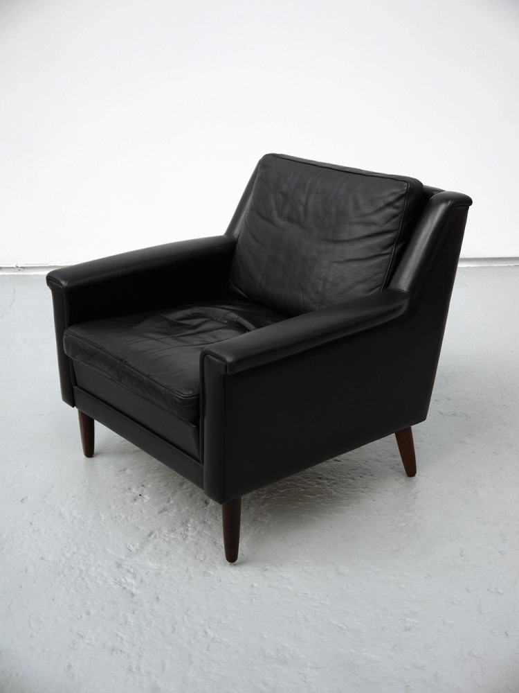 Skippers Mobler – Rosewood and Leather Lounge Chair