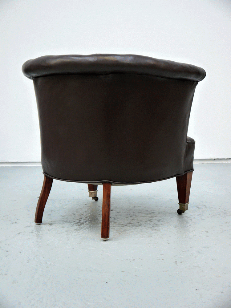 Danish – Pair of Leather Library Chairs