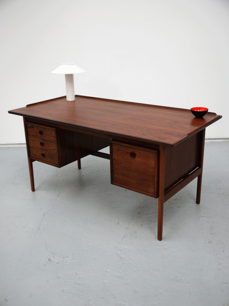 Danish – Rosewood Pedestal Desk