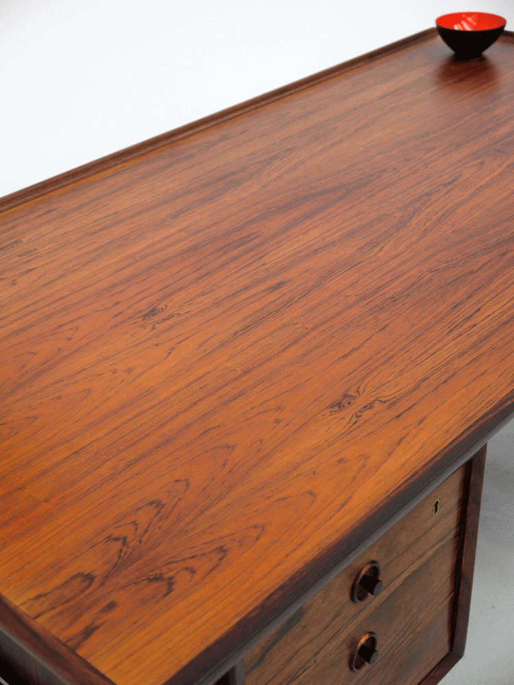 Danish – Rosewood Pedestal Desk
