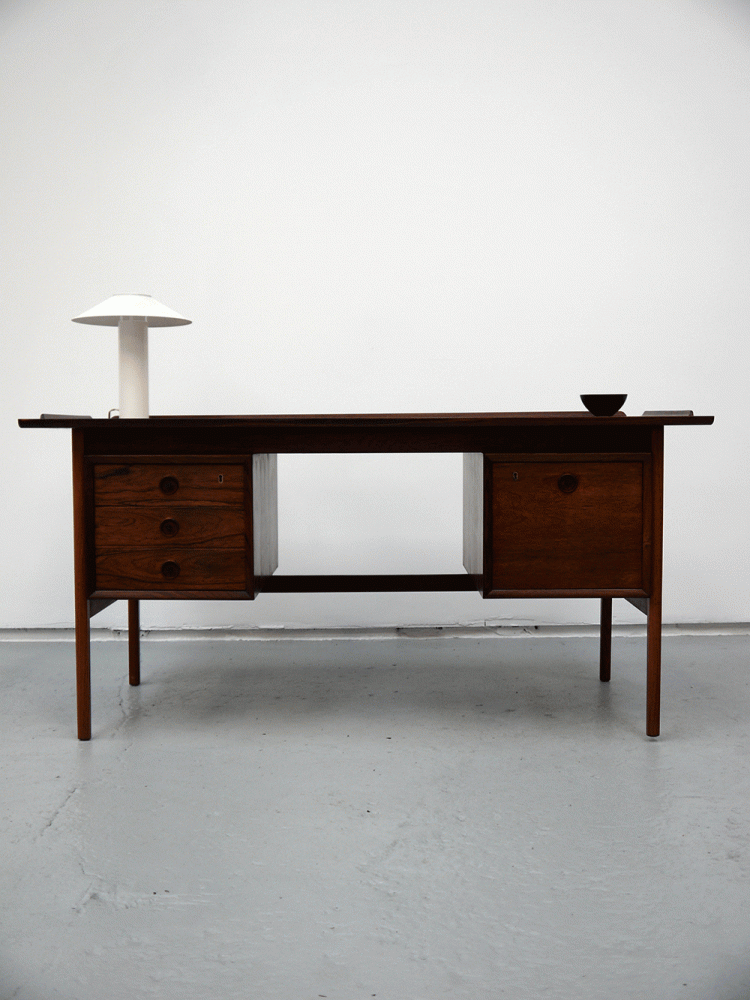 Danish – Rosewood Pedestal Desk