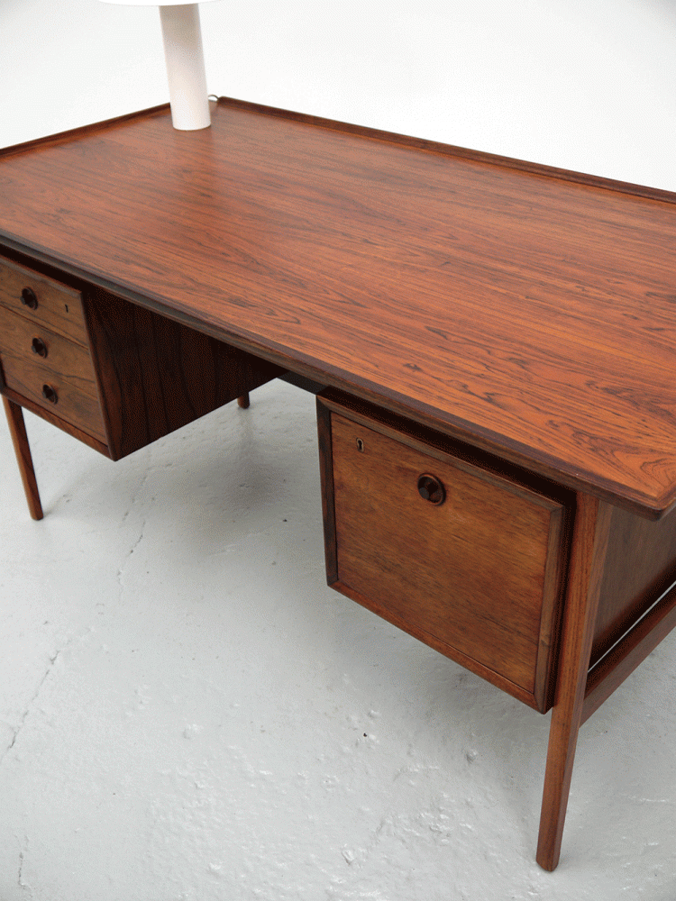 Danish – Rosewood Pedestal Desk